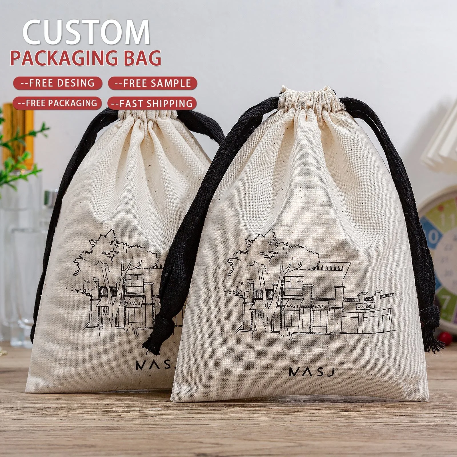 Cotton Drawstring Pouch