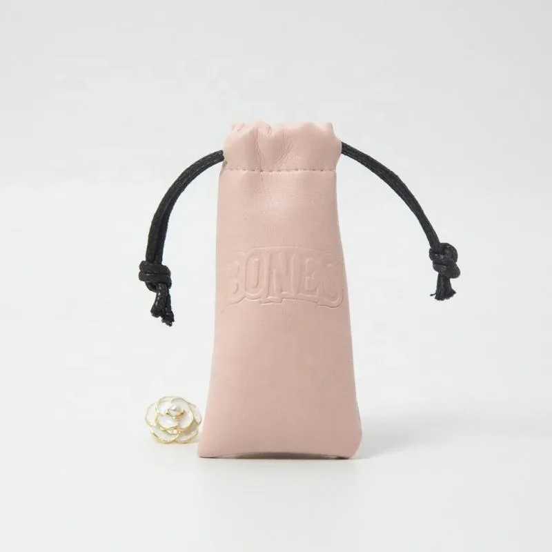 Leather-Look Drawstring Pouch