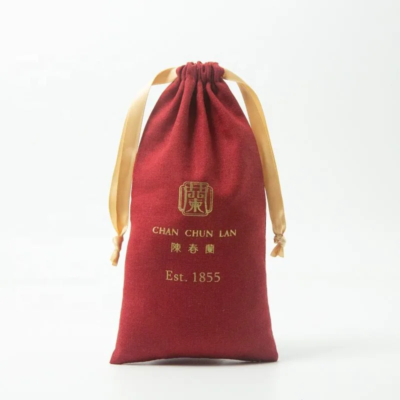 Textured Fabric Drawstring Pouch
