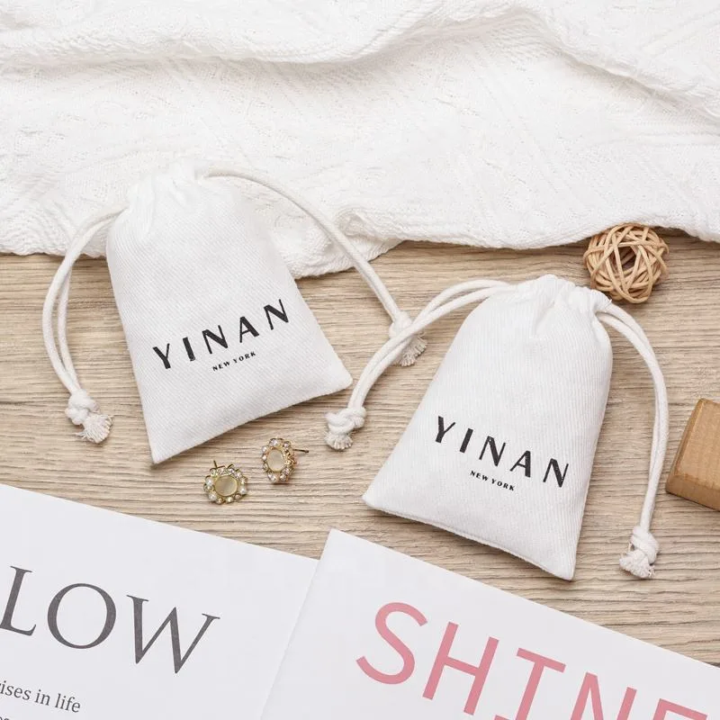 Textured Fabric Drawstring Pouch