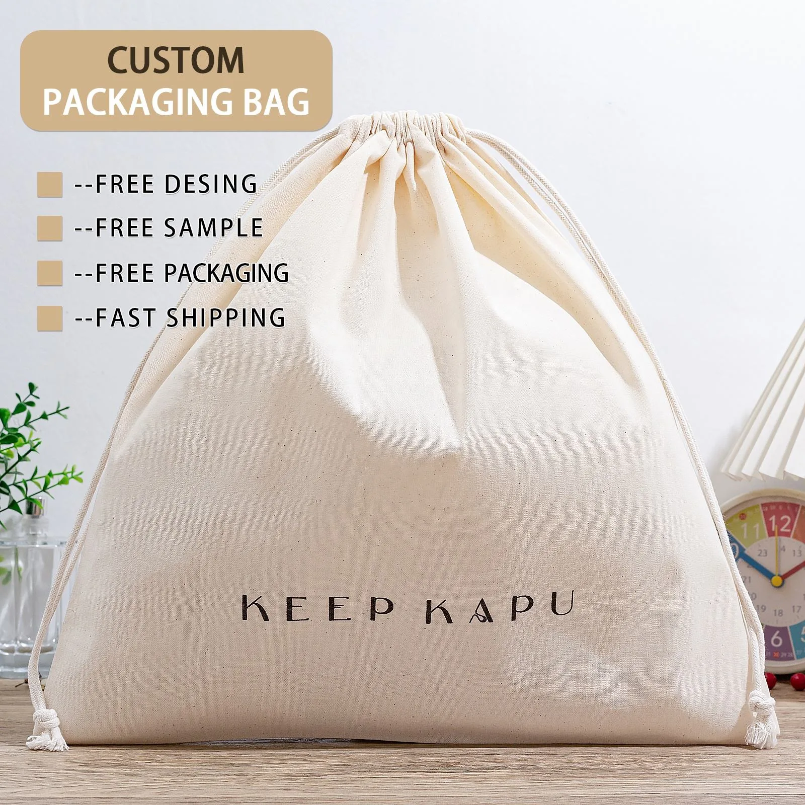 Cotton Drawstring Pouch