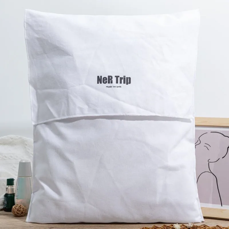 White Fabric Envelope Pouch