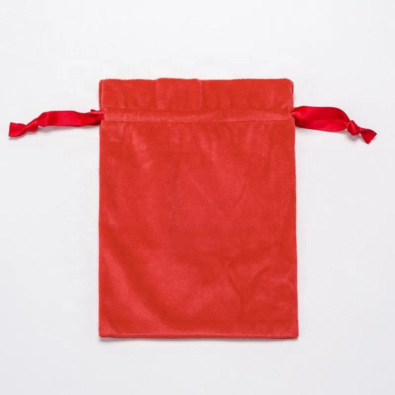 Red Velvet Drawstring Pouch