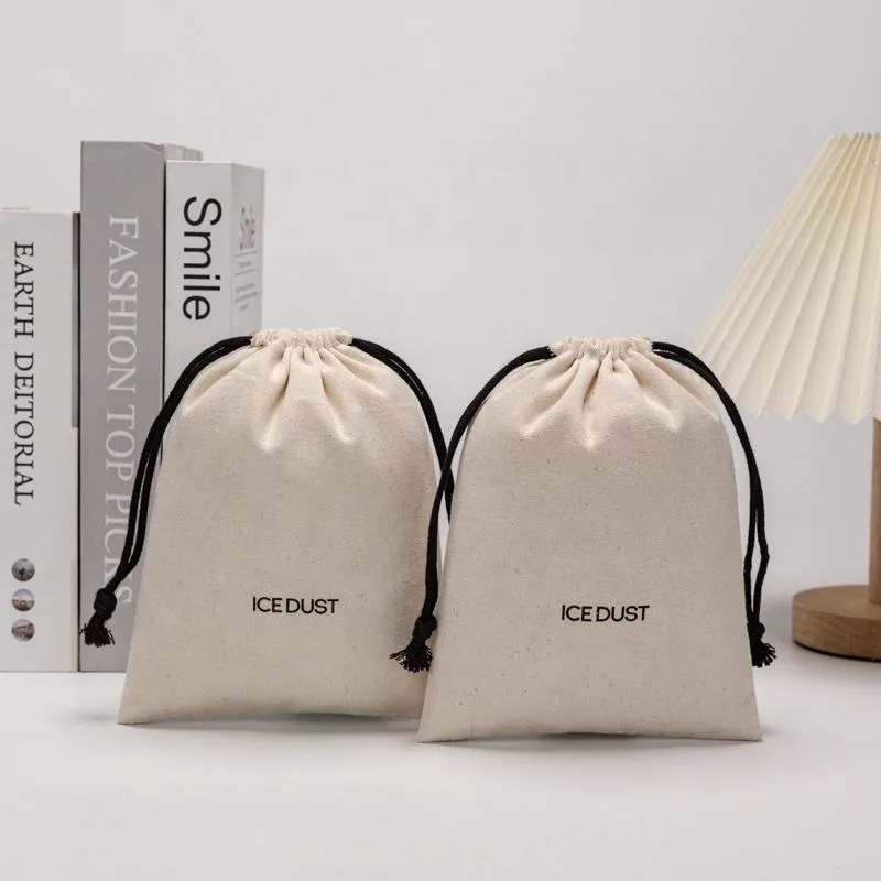 Textured Fabric Drawstring Pouch