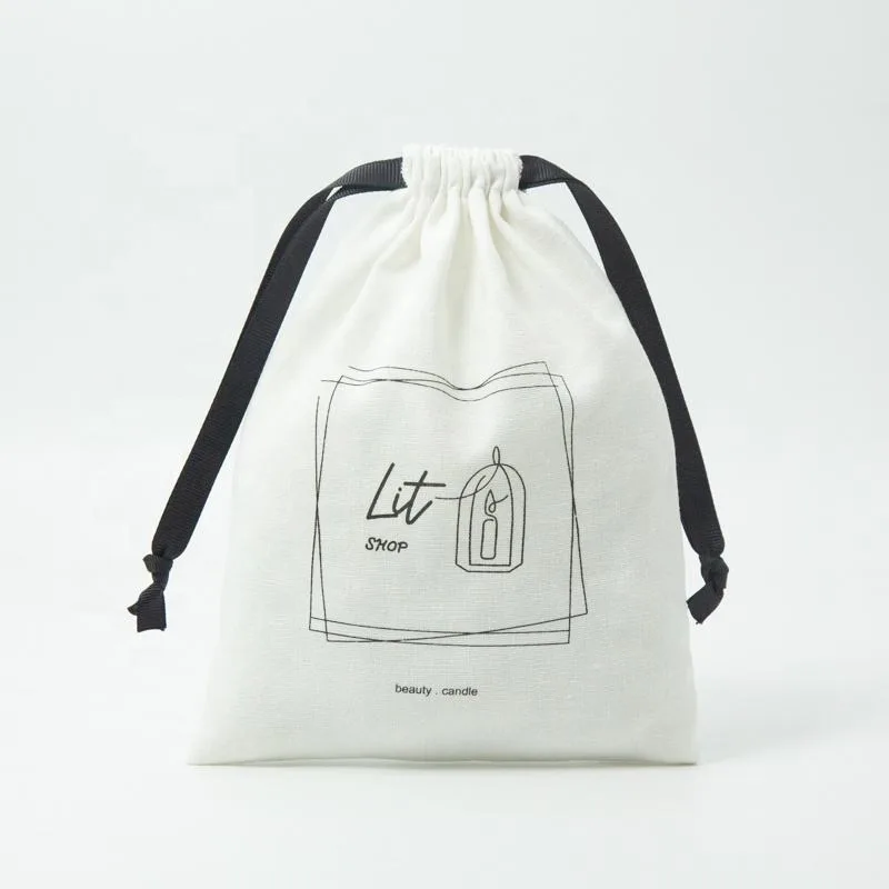 Textured Fabric Drawstring Pouch