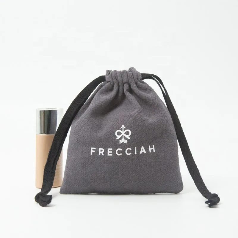Textured Fabric Drawstring Pouch