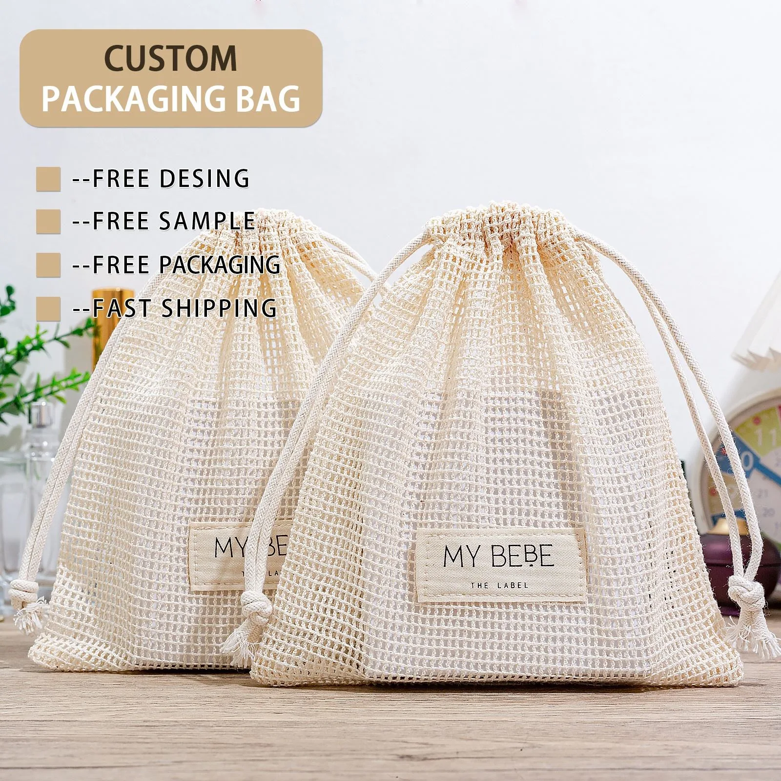 Mesh Drawstring Pouch