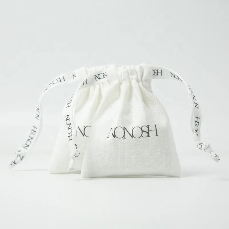 Textured Fabric Drawstring Pouch