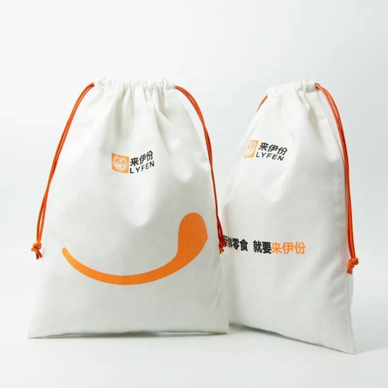 Textured Fabric Drawstring Pouch