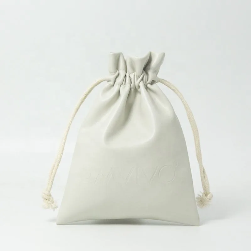 Leather-Look Drawstring Pouch