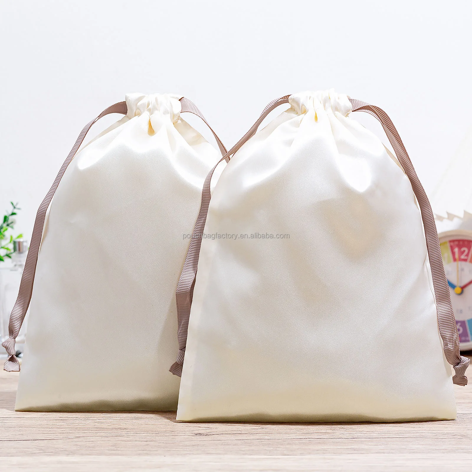Satin Drawstring Hair Packaging Bag