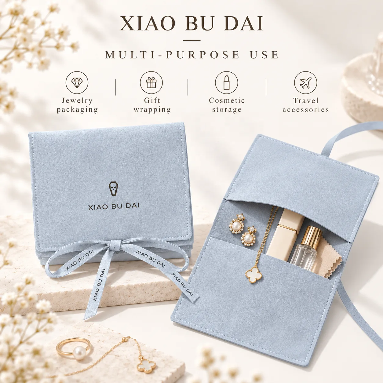 Blue Microfiber Packaging Style