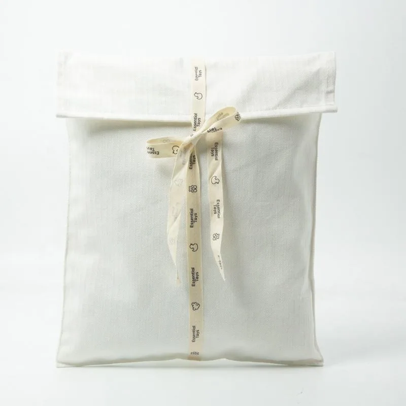White Fabric Envelope Pouch