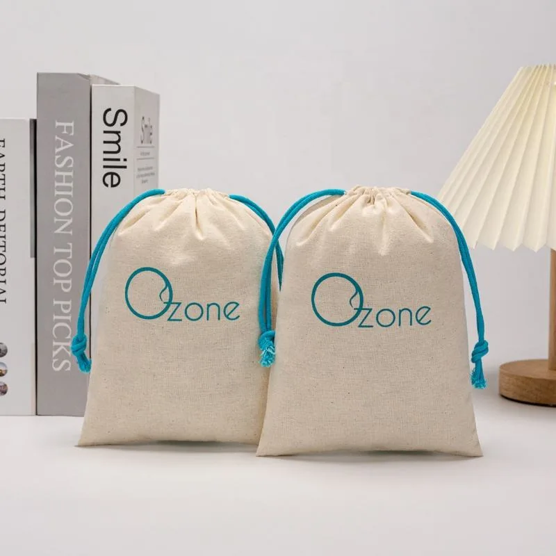Textured Fabric Drawstring Pouch