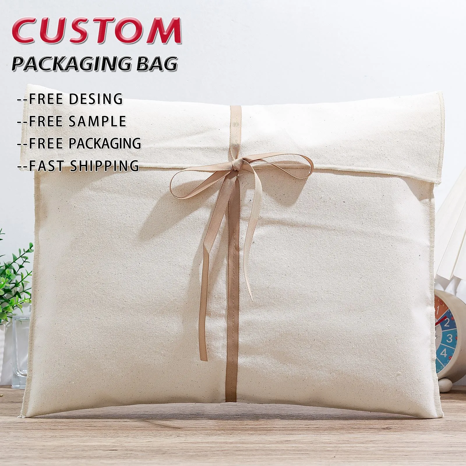 Green Fabric Envelope Pouch