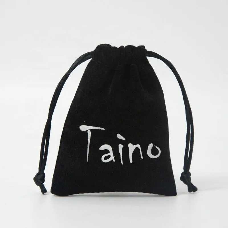 White Velvet Drawstring Pouch