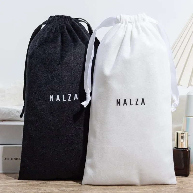 White Velvet Drawstring Pouch