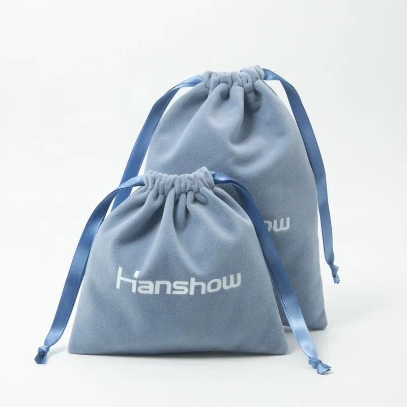 White Velvet Drawstring Pouch