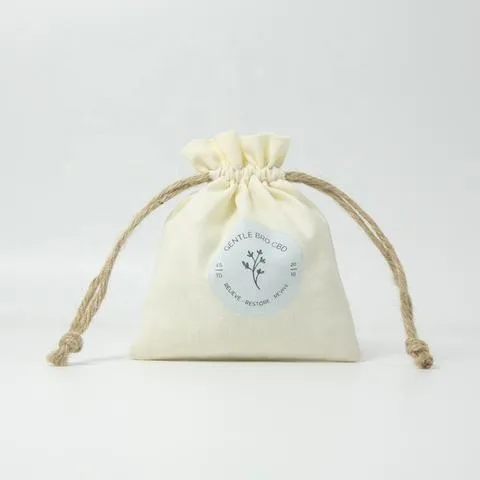 Textured Fabric Drawstring Pouch