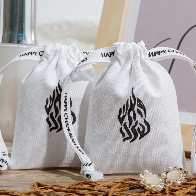 Textured Fabric Drawstring Pouch