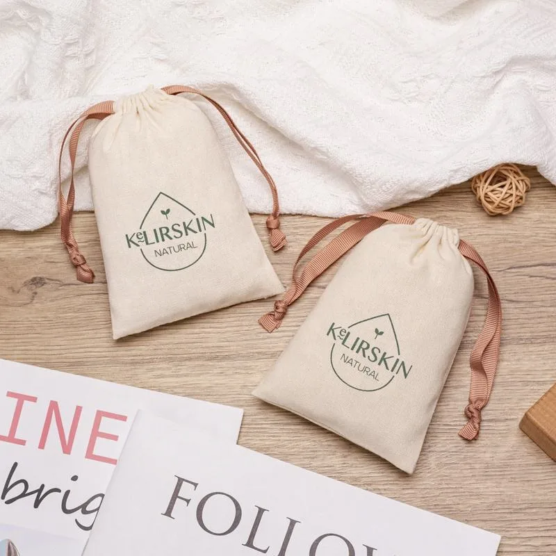 Textured Fabric Drawstring Pouch