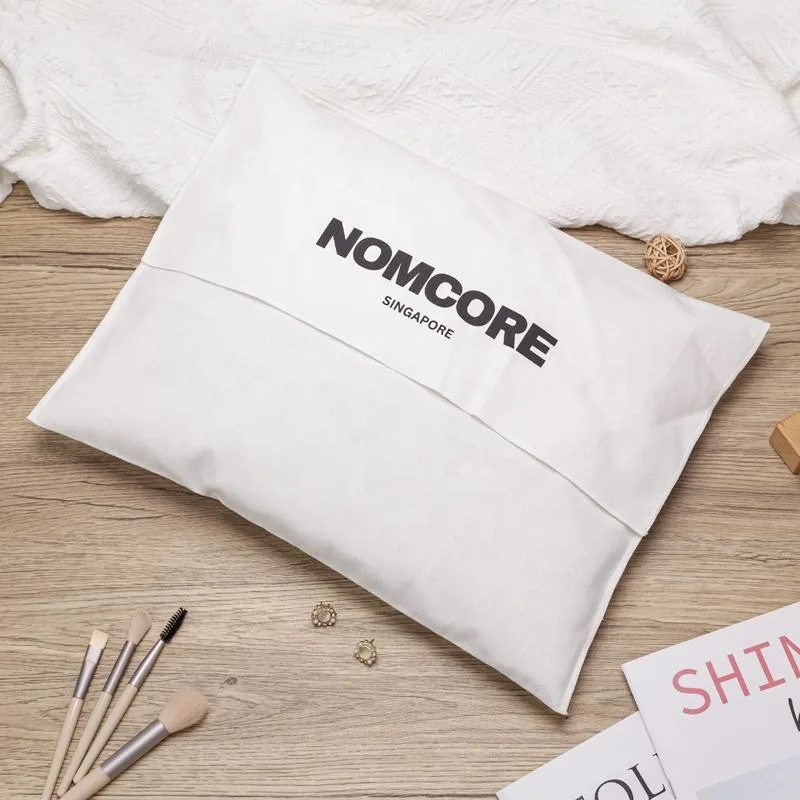 White Fabric Envelope Pouch