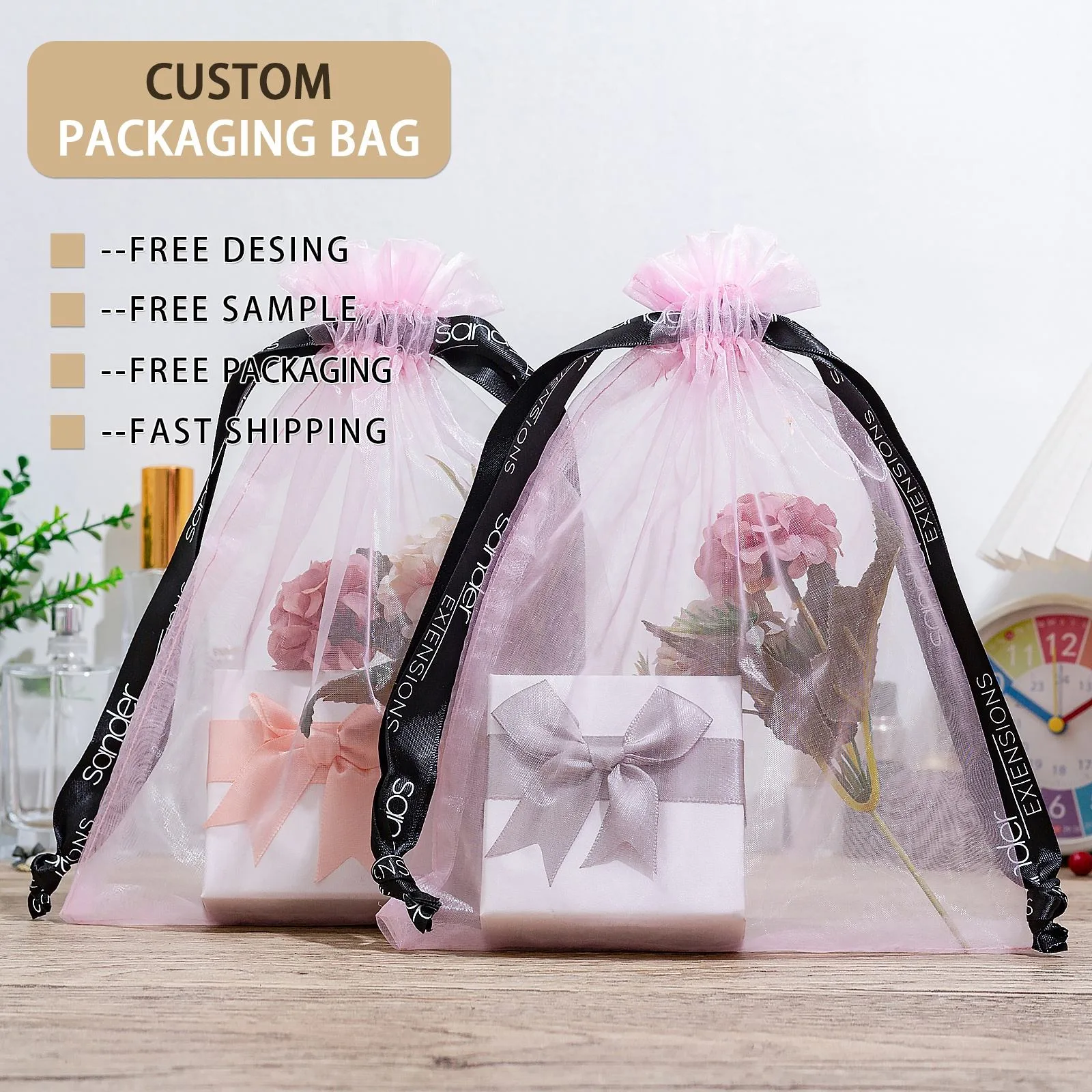White Organza Packaging Style