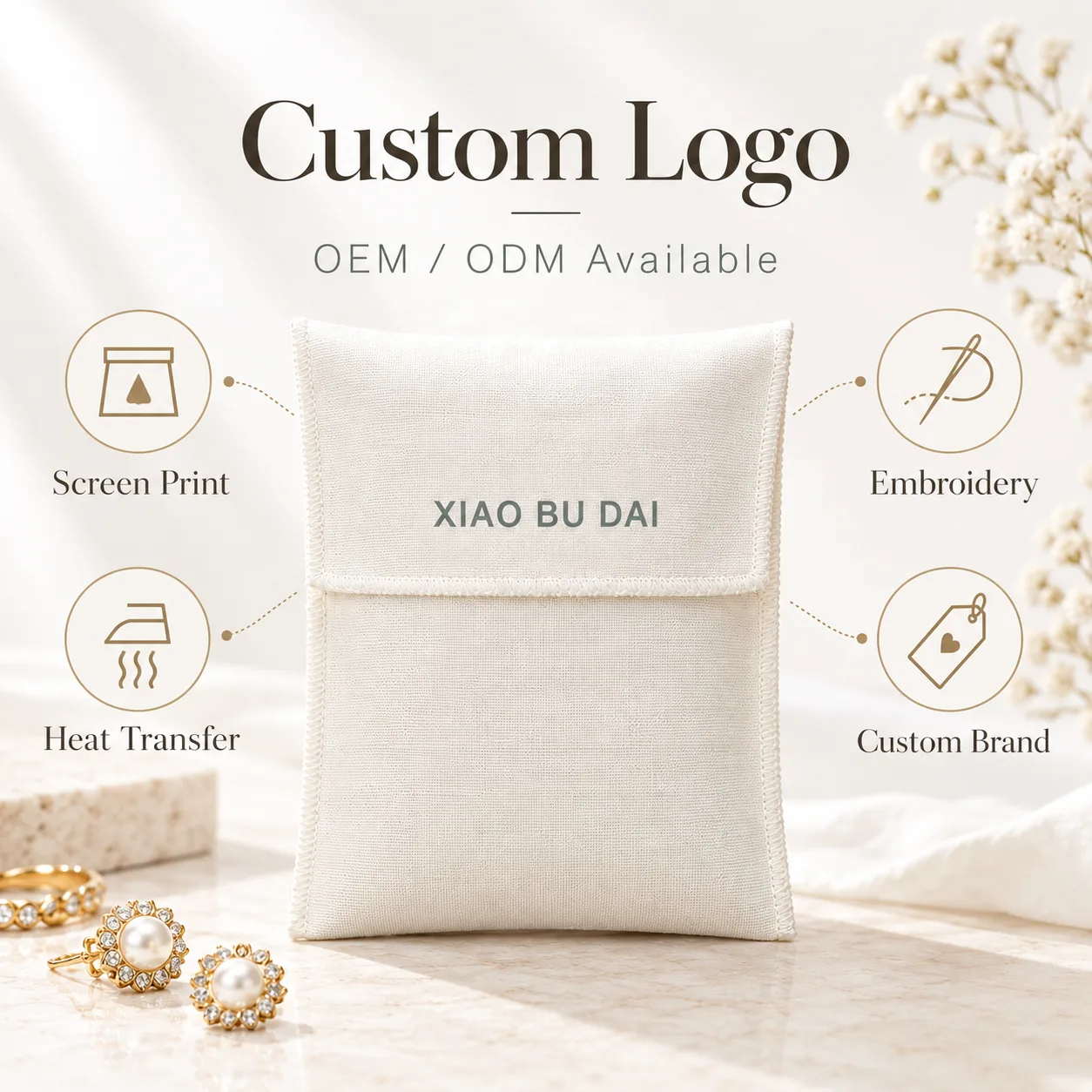 Cotton-Linen Style Gift Pouch