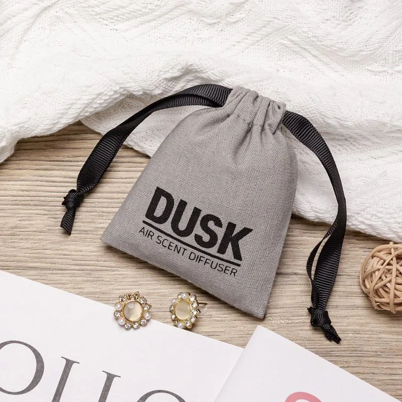 Textured Fabric Drawstring Pouch