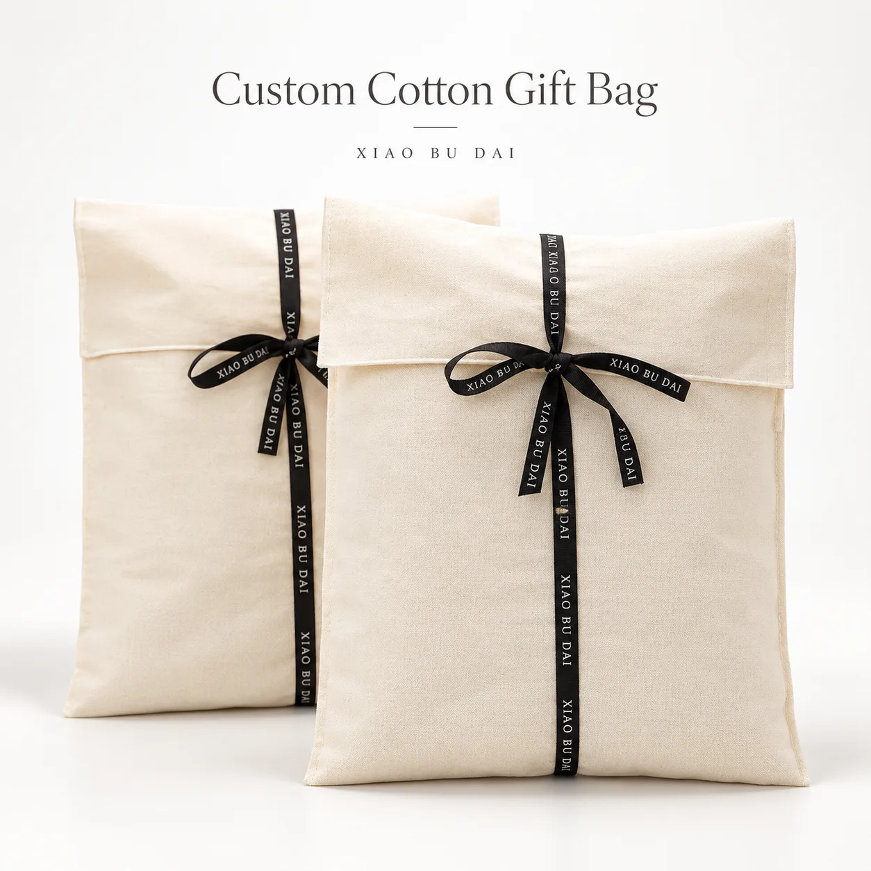 Black Satin Envelope Pouch