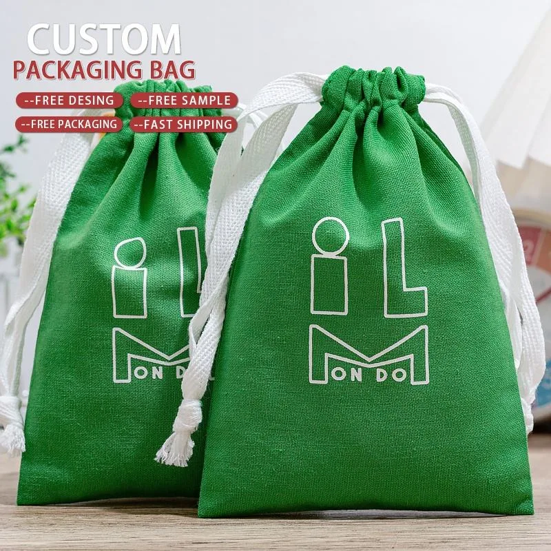 Textured Fabric Drawstring Pouch