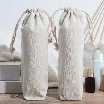 Textured Fabric Drawstring Pouch — image 2