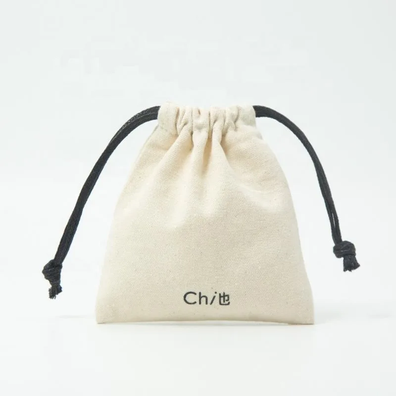 Textured Fabric Drawstring Pouch