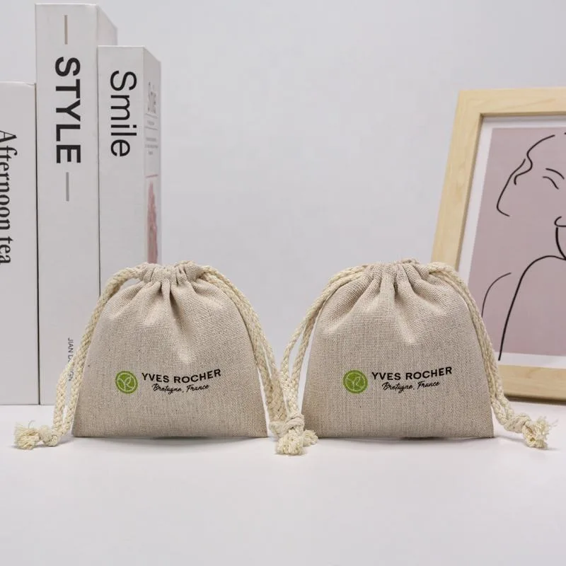 Textured Fabric Drawstring Pouch — image 2