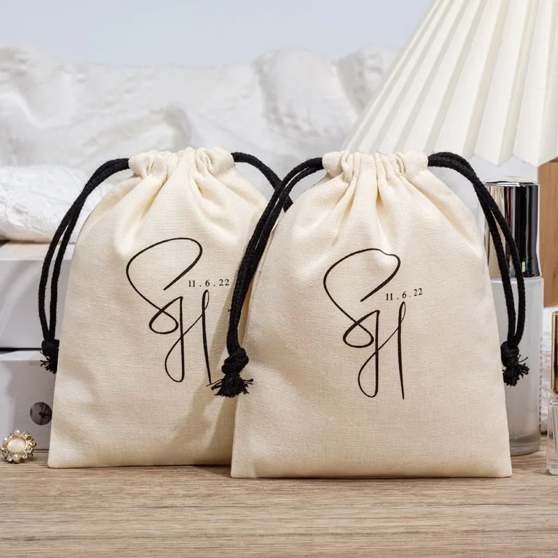 Textured Fabric Drawstring Pouch