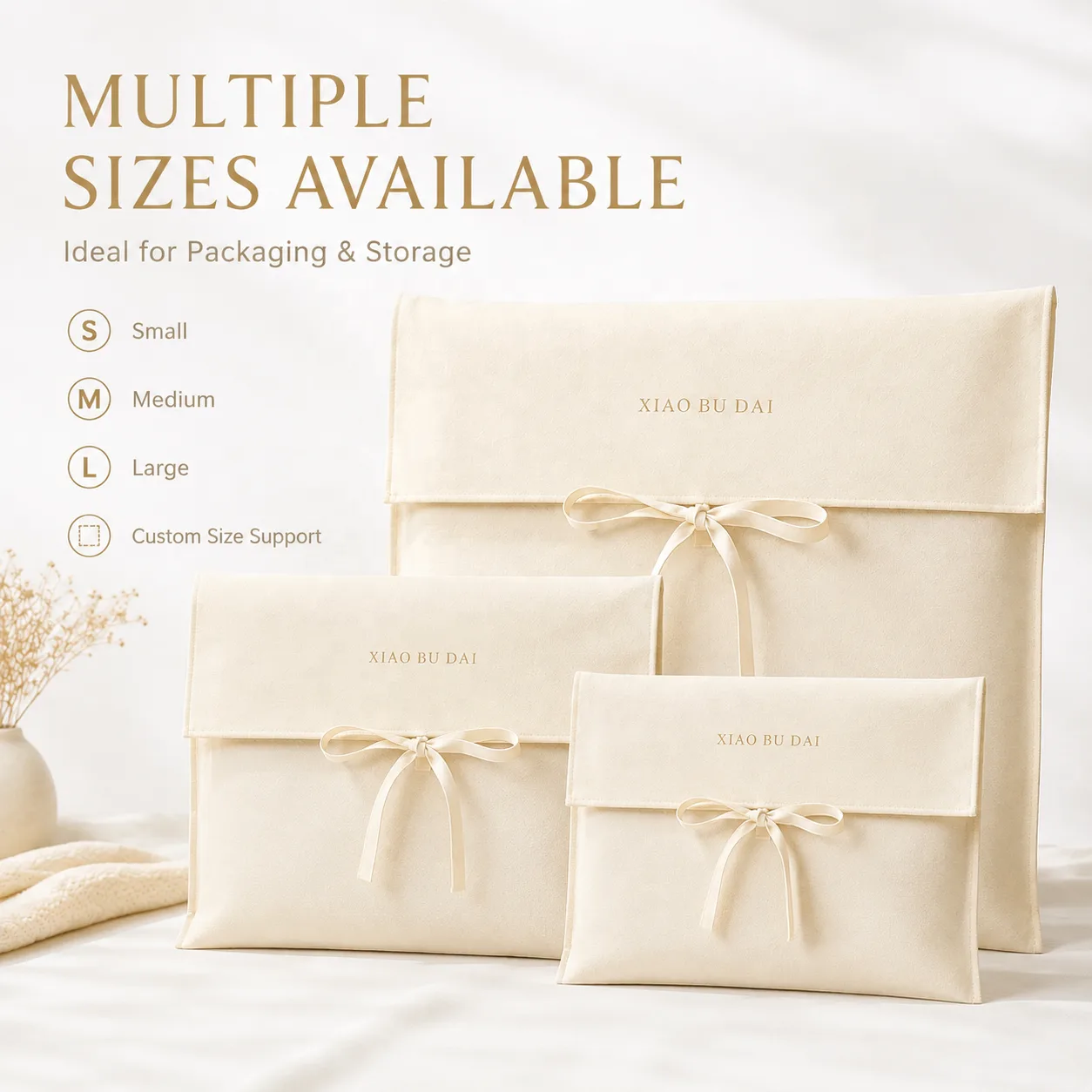 Textured Fabric Envelope Pouch