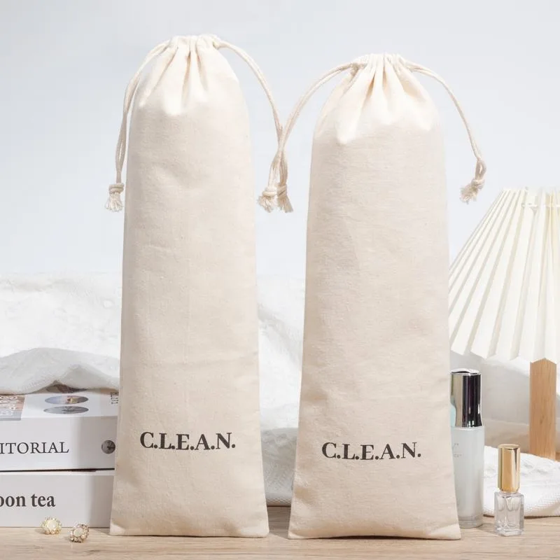 Textured Fabric Drawstring Pouch