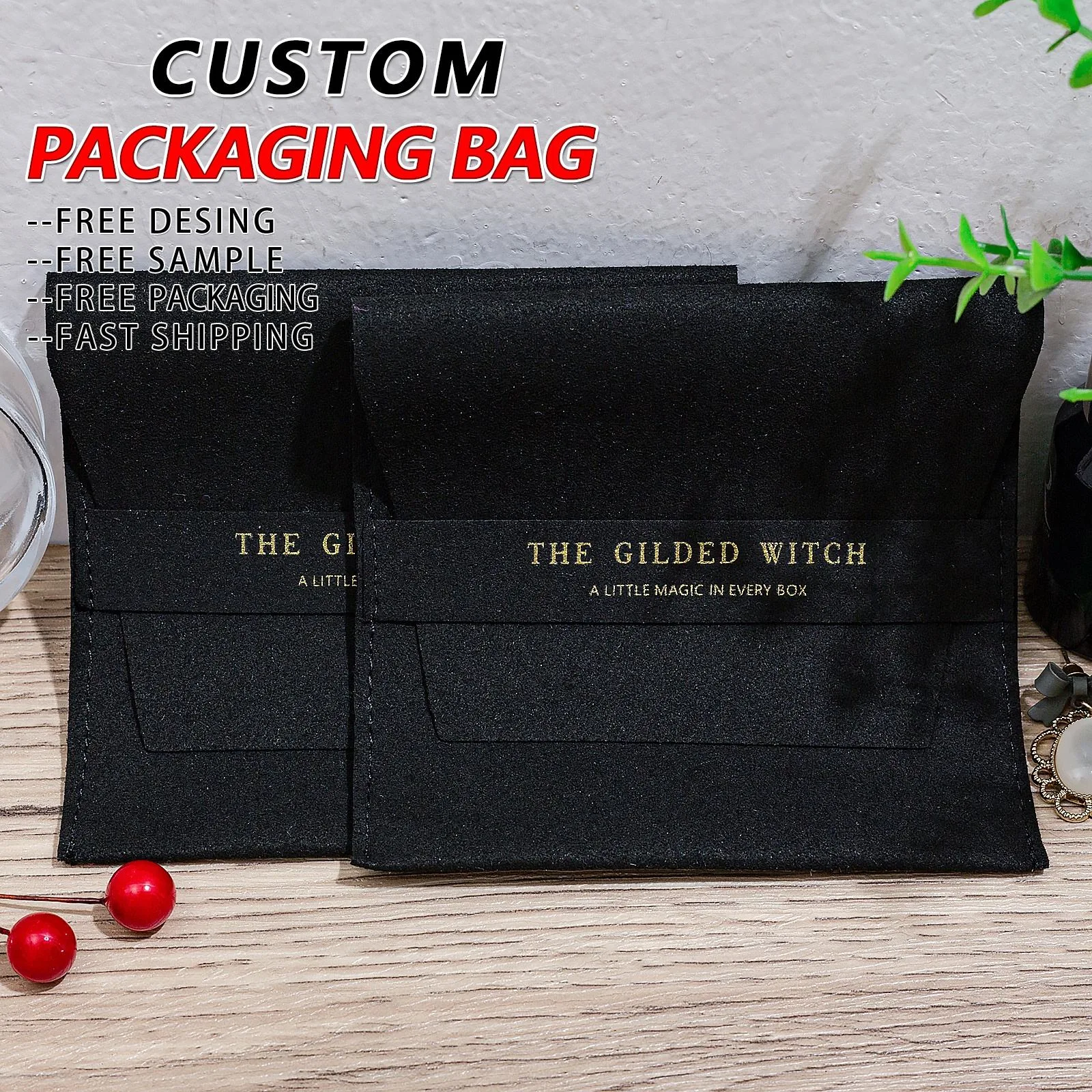Black Microfiber Packaging Style