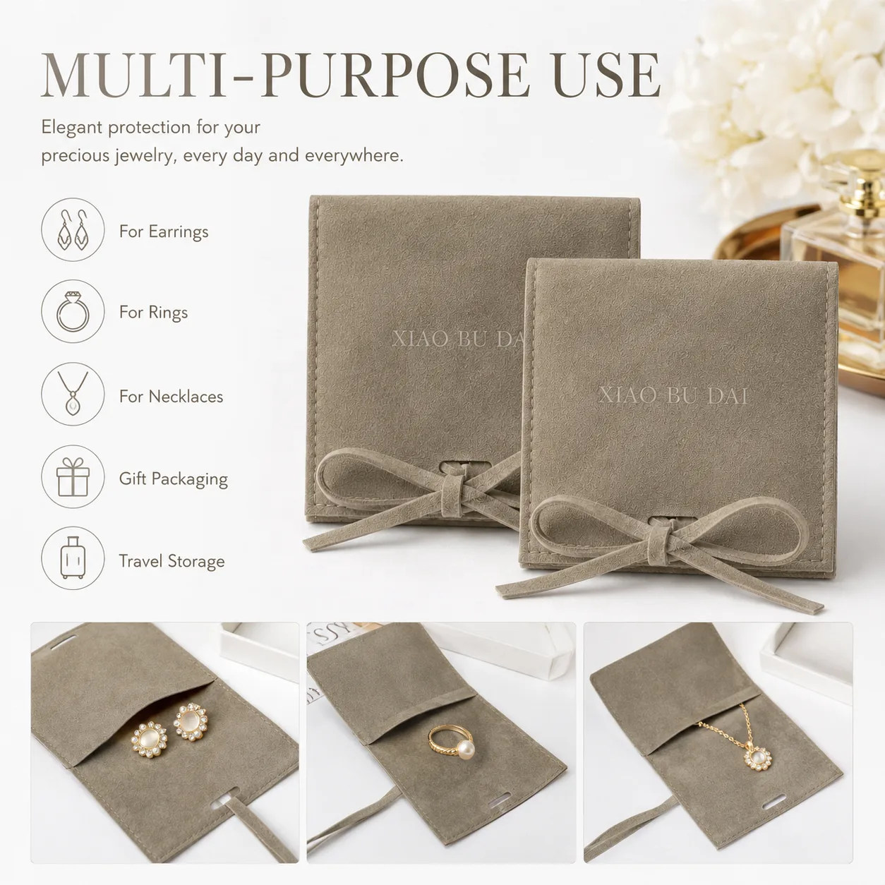 Microfiber Drawstring Pouch