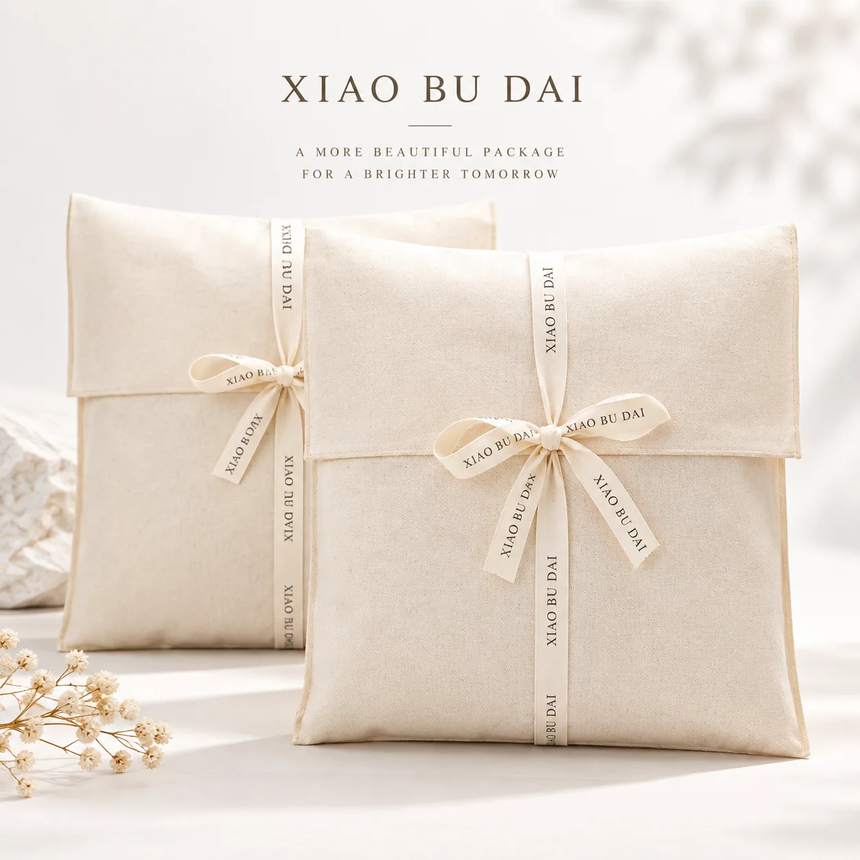 Cream Fabric Packaging Style