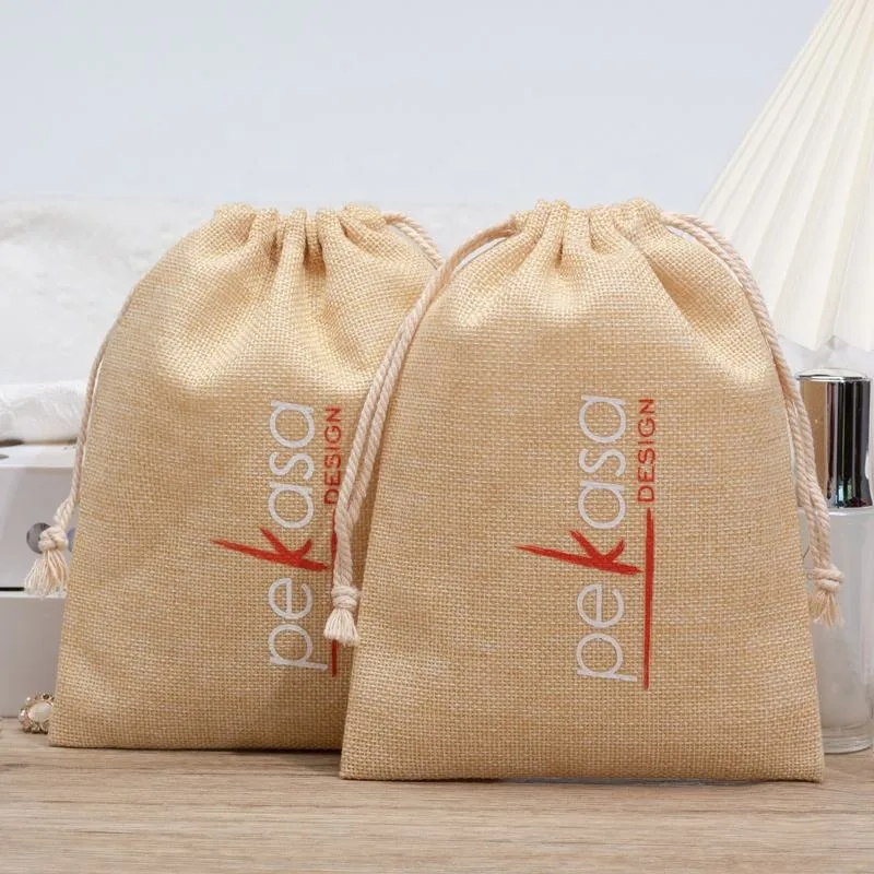 Textured Fabric Drawstring Pouch