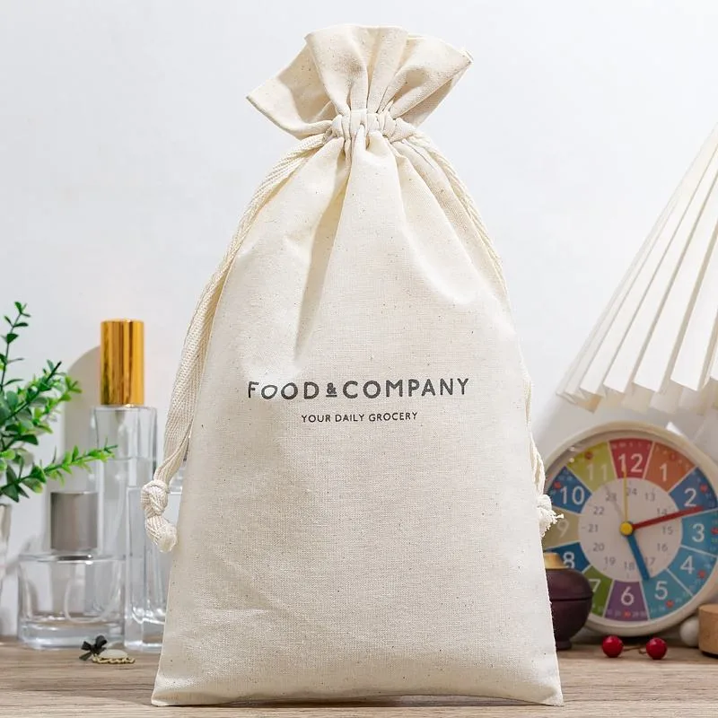 Textured Fabric Drawstring Pouch