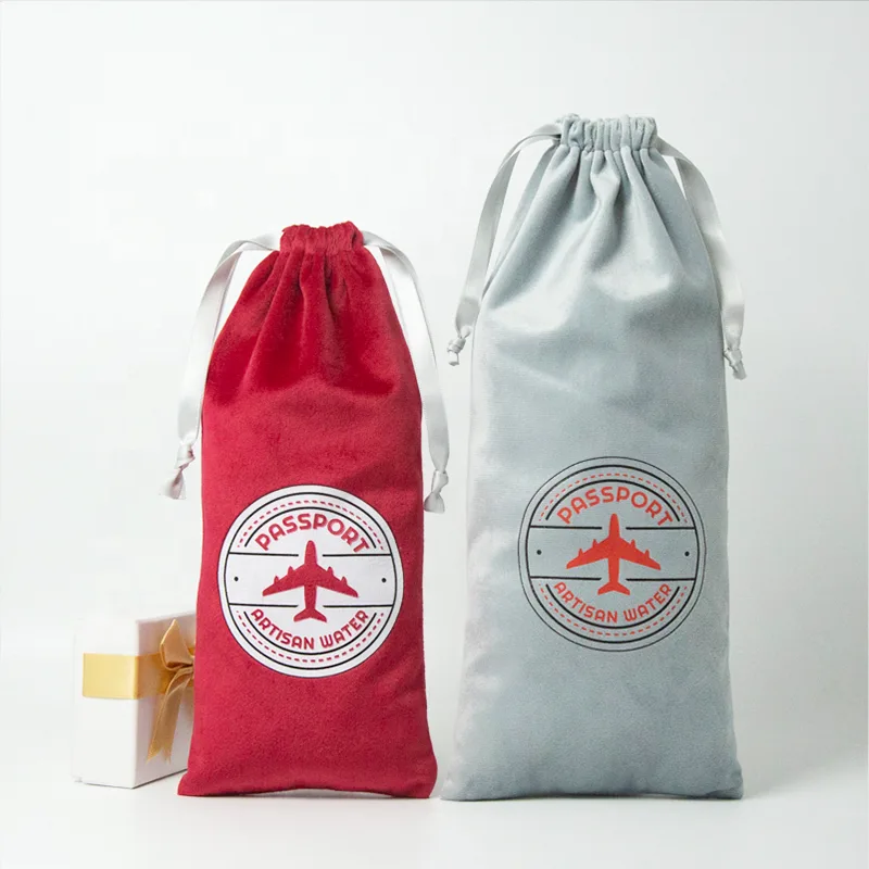 Red Velvet Drawstring Pouch
