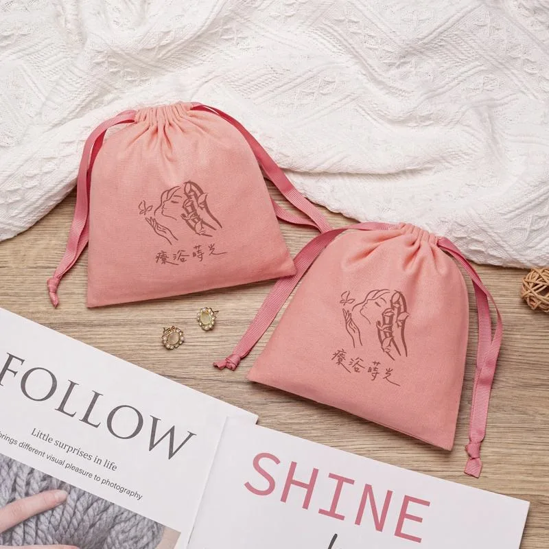 Pink Textured Fabric Packaging Style