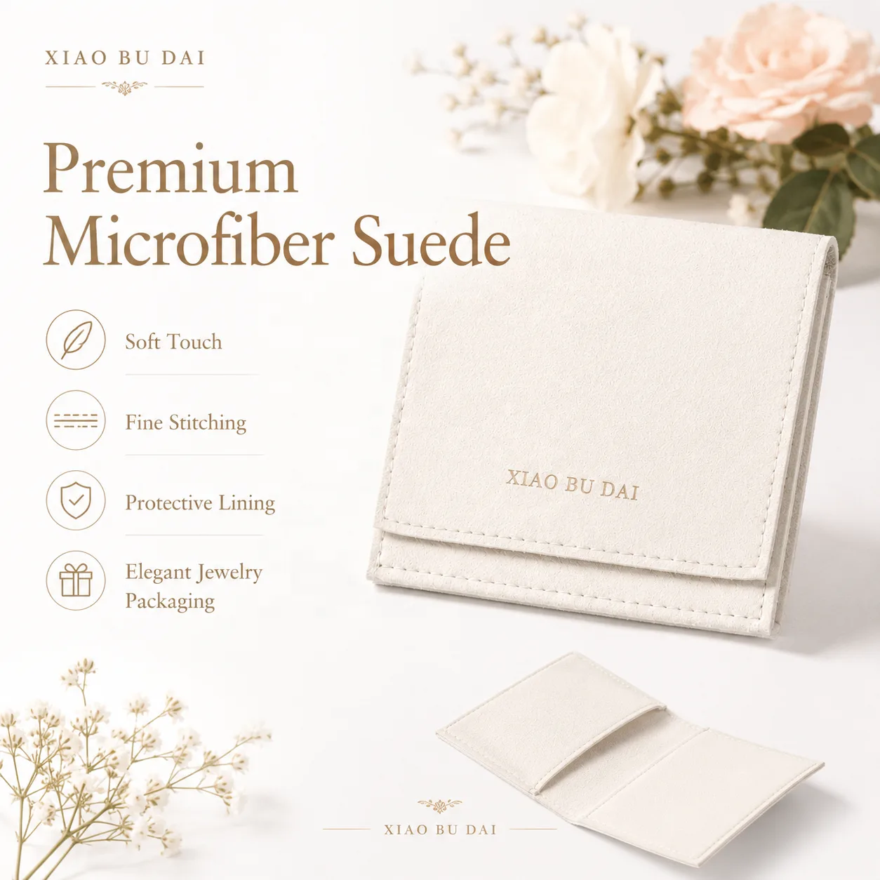 Cream Microfiber Packaging Style