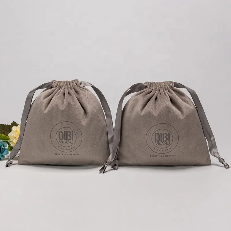 Black Velvet Drawstring Pouch