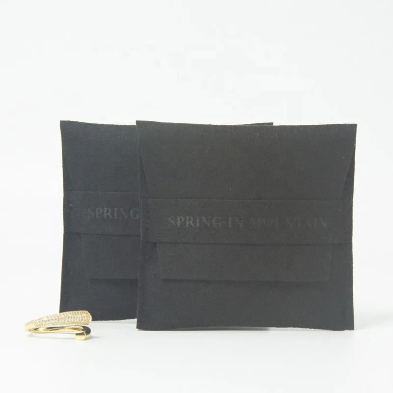 Black Microfiber Envelope Pouch