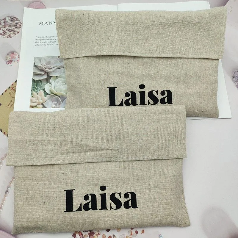 Textured Fabric Envelope Pouch