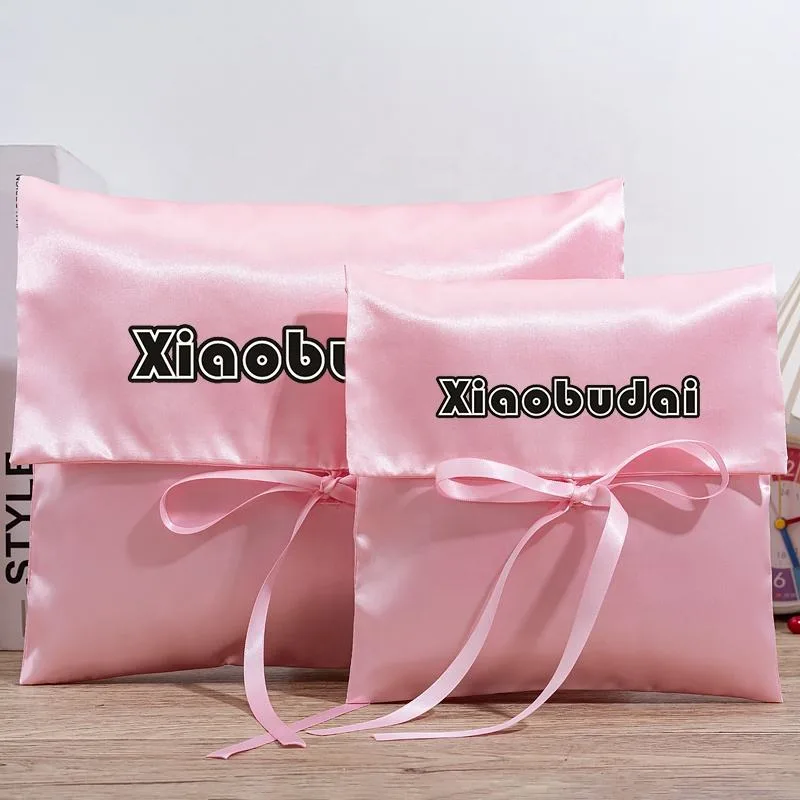 Pink Satin Envelope Pouch