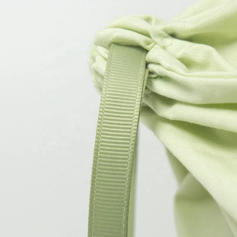 Green Cotton Drawstring Pouch — image 5